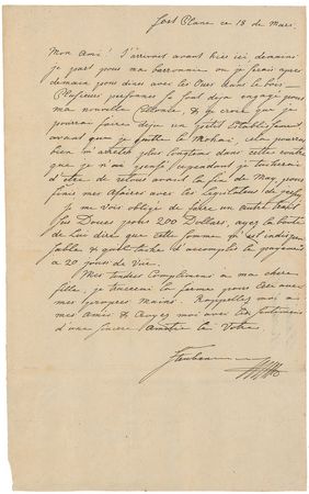 Lot #322 Friedrich von Steuben: ?I leave for my barony where I?ll be the day after tomorrow to dine with the bears in the woods? - Image 1