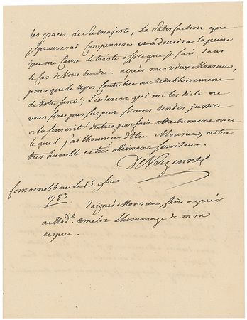 Lot #159 Charles Gravier, Comte de Vergennes Handwritten Letter Signed - Image 2