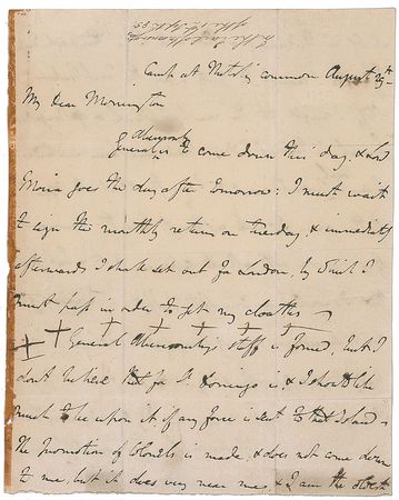 Lot #325 Duke of Wellington: Uncommon early letter with military content, signed with his rare given name - Image 1