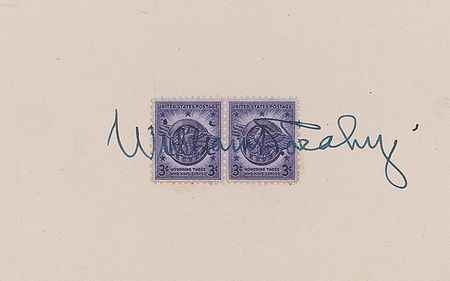 Lot #334 George C. Marshall and William Leahy Signatures - Image 2