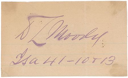 Lot #256 Dwight L. Moody Signature - Image 1