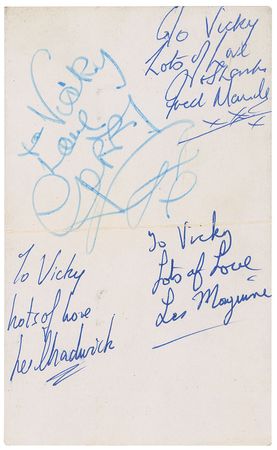 Lot #678 Gerry and the Pacemakers Promo Card - Image 1