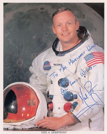 Lot #373 Neil Armstrong Signed Photograph - Image 1
