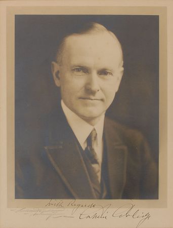 Lot #100 Calvin Coolidge Signed Photograph - Image 2
