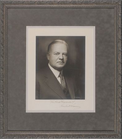 Lot #59 Herbert Hoover Signed Photograph - Image 1