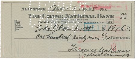 Lot #555 Tennessee Williams Checks - Image 4