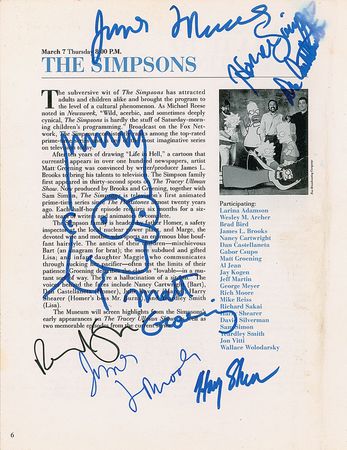 Lot #469 Matt Groening Program Pages - Image 1