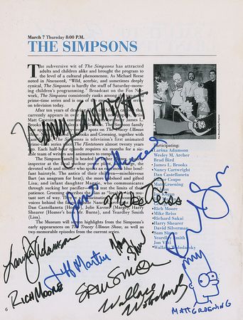 Lot #469 Matt Groening Program Pages - Image 2