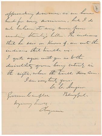 Lot #328 Christopher C. Auger Handwritten Letter Signed - Image 2