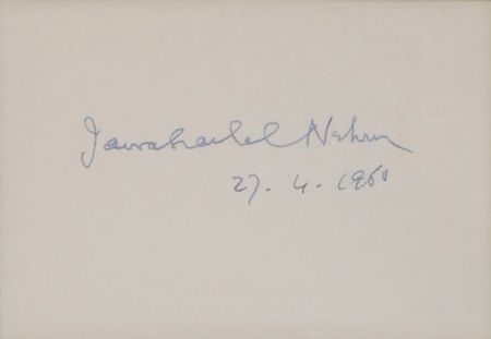 Lot #259 Jawaharlal Nehru Signature - Image 2