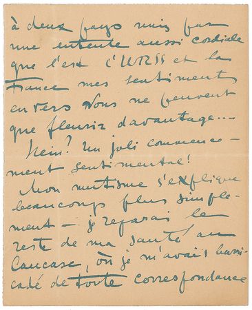 Lot #757 Sergei Eisenstein: ?Give me an idea where one stands,? writes the directorial master, ?in the midst of this final standstill in literature, art, cinema? - Image 2