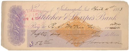Lot #44 Benjamin Harrison Checks - Image 3