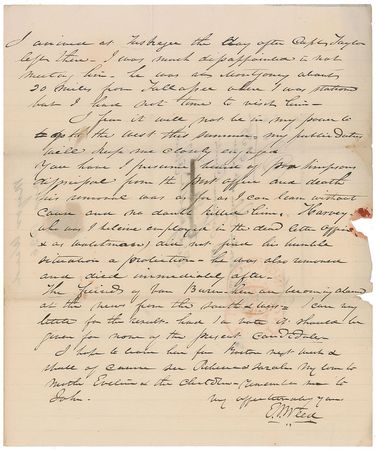 Lot #197 Native American: “The Indians from what I could understand were goaded to desperation by the villainous Whites around them–they were openly swindled out of their lands” - Image 2