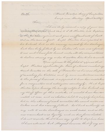 Lot #14 Zachary Taylor: Shortly after his victory at Buena Vista, Taylor defies the wishes of his superiors by not reinstating an officer - Image 1