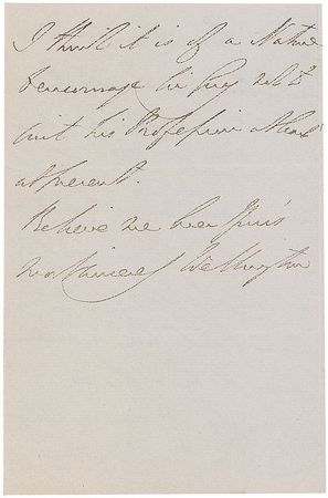 Lot #326 Duke of Wellington Handwritten Letter Signed - Image 2