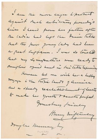 Lot #216 Henry M. Stanley Handwritten Letter Signed - Image 2