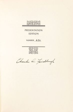 Lot #350 Charles Lindbergh: Presentation edition of The Spirit of St. Louis - Image 1