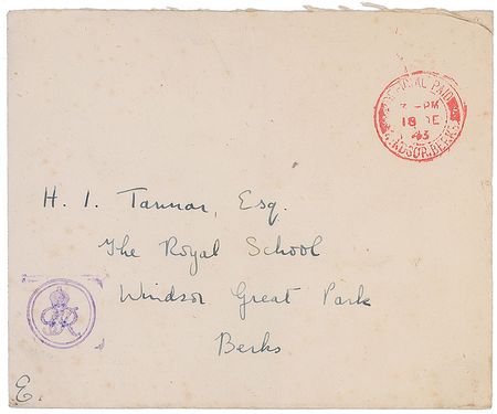 Lot #208 Queen Elizabeth II: Exceptionally early Christmas card from Princess Elizabeth - Image 4