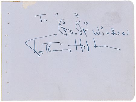 Lot #847 Katharine Hepburn and Spencer Tracy Signatures - Image 1