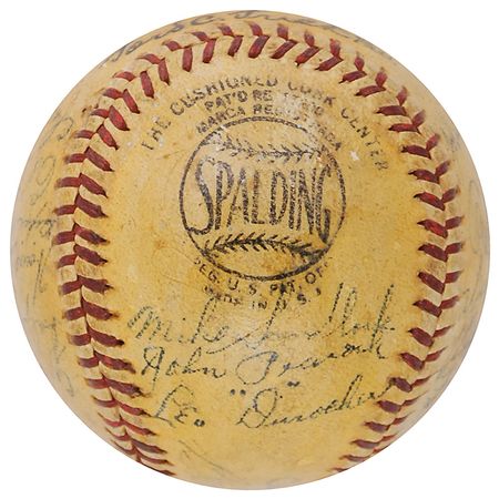 Lot #945 Brooklyn Dodgers: 1945 Baseball - Image 3
