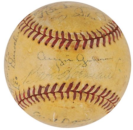 Lot #945 Brooklyn Dodgers: 1945 Baseball - Image 6