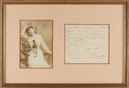 Lot #576 Antonio Scotti and Emma Calve Signed Photograph and Handwritten Letter Signed - Image 1