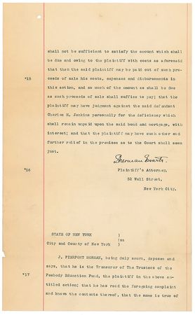 Lot #193 J. Pierpont Morgan: The financier’s charitable work for the Peabody Education Fund - Image 7