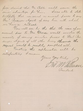 Lot #206 George Pullman: Pullman writes to the Union Pacific Railroad - Image 2