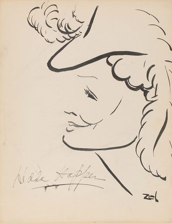 Lot #747 Brown Derby: Over 80 original caricatures from Brown Derby, many inscribed to the landmarkâ??s owner - Image 4
