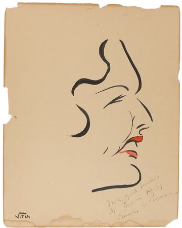 Lot #747 Brown Derby: Over 80 original caricatures from Brown Derby, many inscribed to the landmarkâ??s owner - Image 6