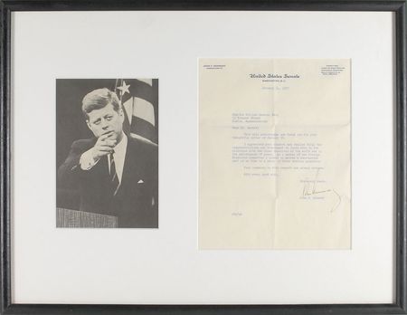 Lot #78 John F. Kennedy Typed Letter Signed - Image 1
