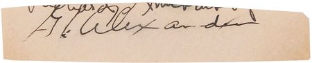 Lot #890 Grover Cleveland Alexander Signature - Image 1