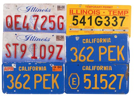 Lot #442 Film License Plates - Image 1