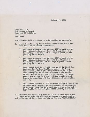 Lot #166 Johnny Mercer - Image 2