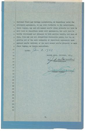 Lot #127 James Cagney - Image 2