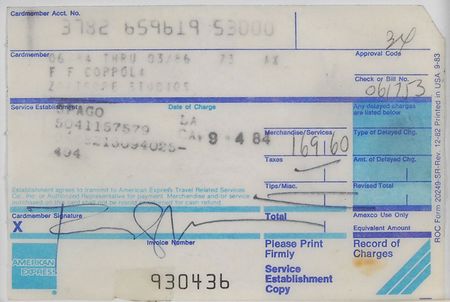 Lot #476 Spago Celebrity Receipts - Image 2