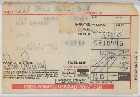 Lot #476 Spago Celebrity Receipts - Image 5