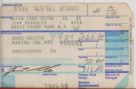 Lot #476 Spago Celebrity Receipts - Image 7