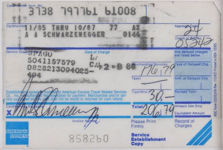 Lot #476 Spago Celebrity Receipts - Image 8