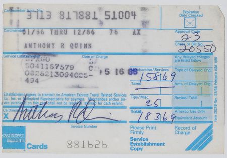 Lot #476 Spago Celebrity Receipts - Image 10