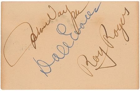Lot #179 John Wayne and Roy Rogers - Image 1