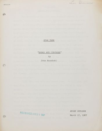 Lot #349 Star Trek: Bread and Circuses - Image 1