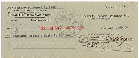 Lot #163 Louis B. Mayer and Irving Thalberg - Image 2