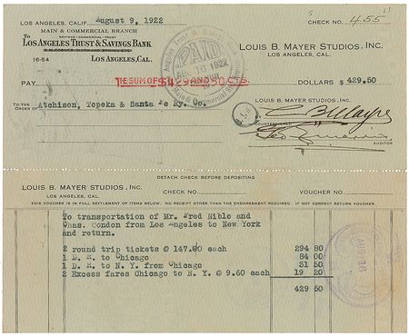 Lot #163 Louis B. Mayer and Irving Thalberg - Image 3