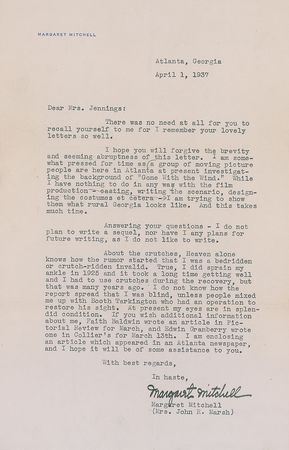 Lot #160  Gone With the Wind: Margaret Mitchell - Image 10