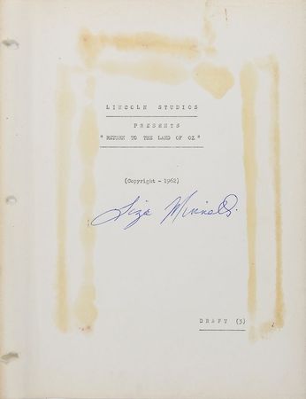 Lot #153 Return to Oz: Liza Minnelli - Image 2