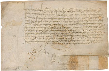 Lot #249 King Louis XI: Louis is forced to make a payment to a finance officer due to “robbers and criminals…who have taken several people from there prisoner and have laid waste several villages” - Image 1