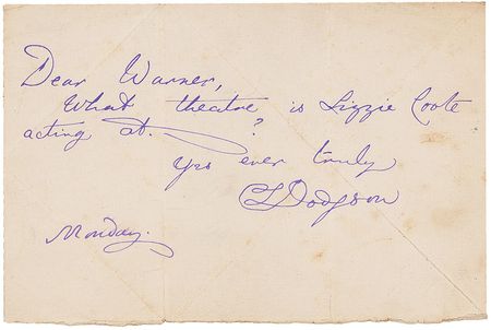 Lot #711 Charles L. Dodgson: Alice in Wonderland’s creator follows an actress to the theatre - Image 2