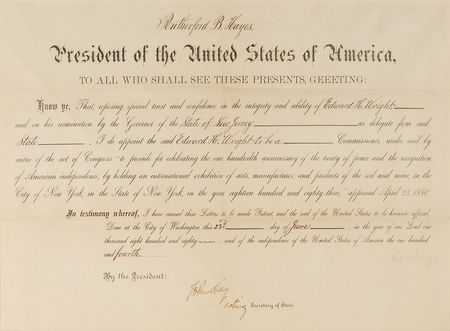 Lot #104 Rutherford B. Hayes Signed Document - Image 2