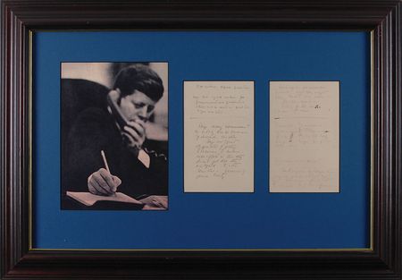 Lot #86 John F. Kennedy: Extraordinary notes from Kennedy?s private journal, transcribed and authenticated by Evelyn Lincoln - Image 1